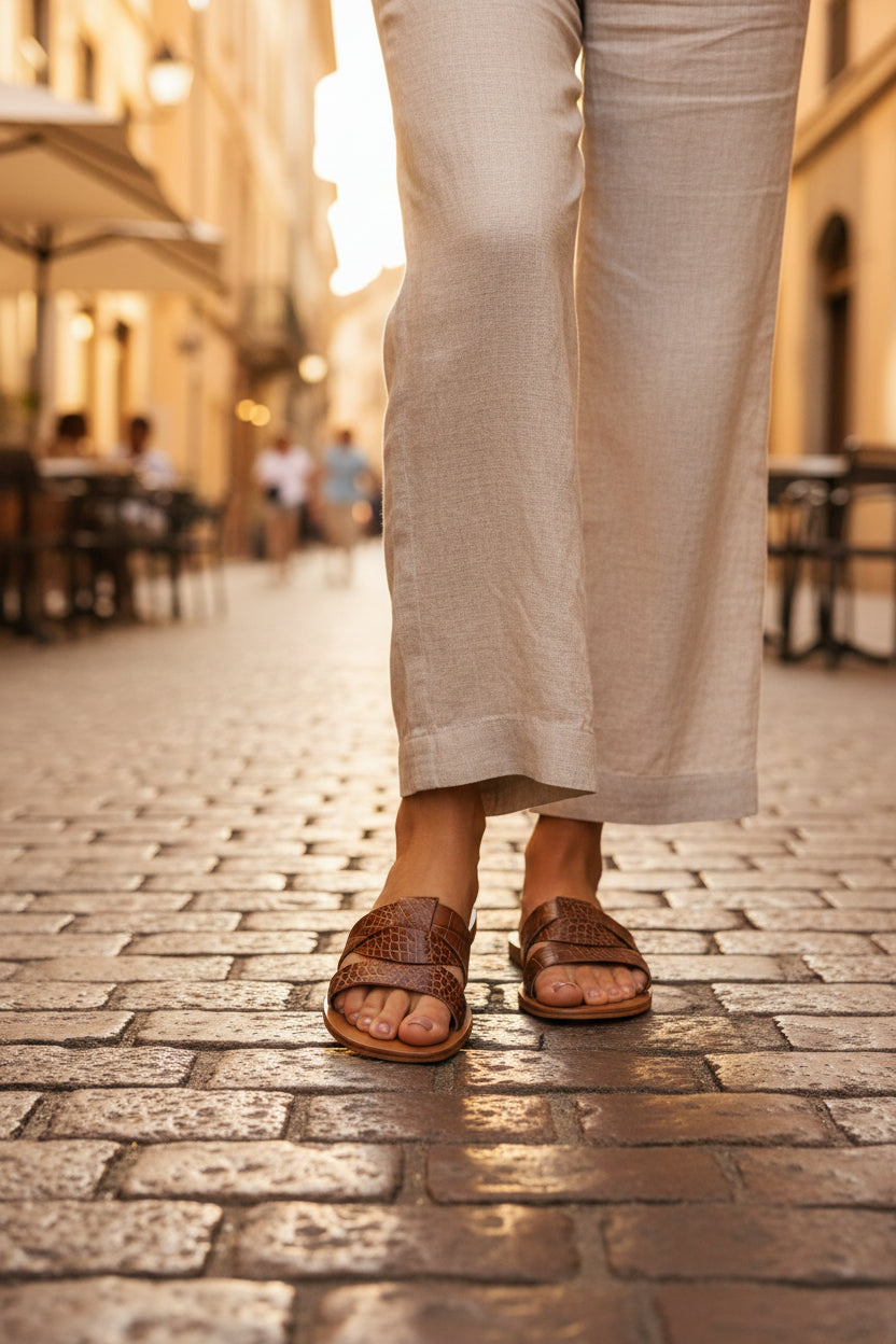 Mules Noham - Camel Croco