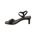 White Sun - Abey Heel Sandals - Black Sheep Nappa - Black