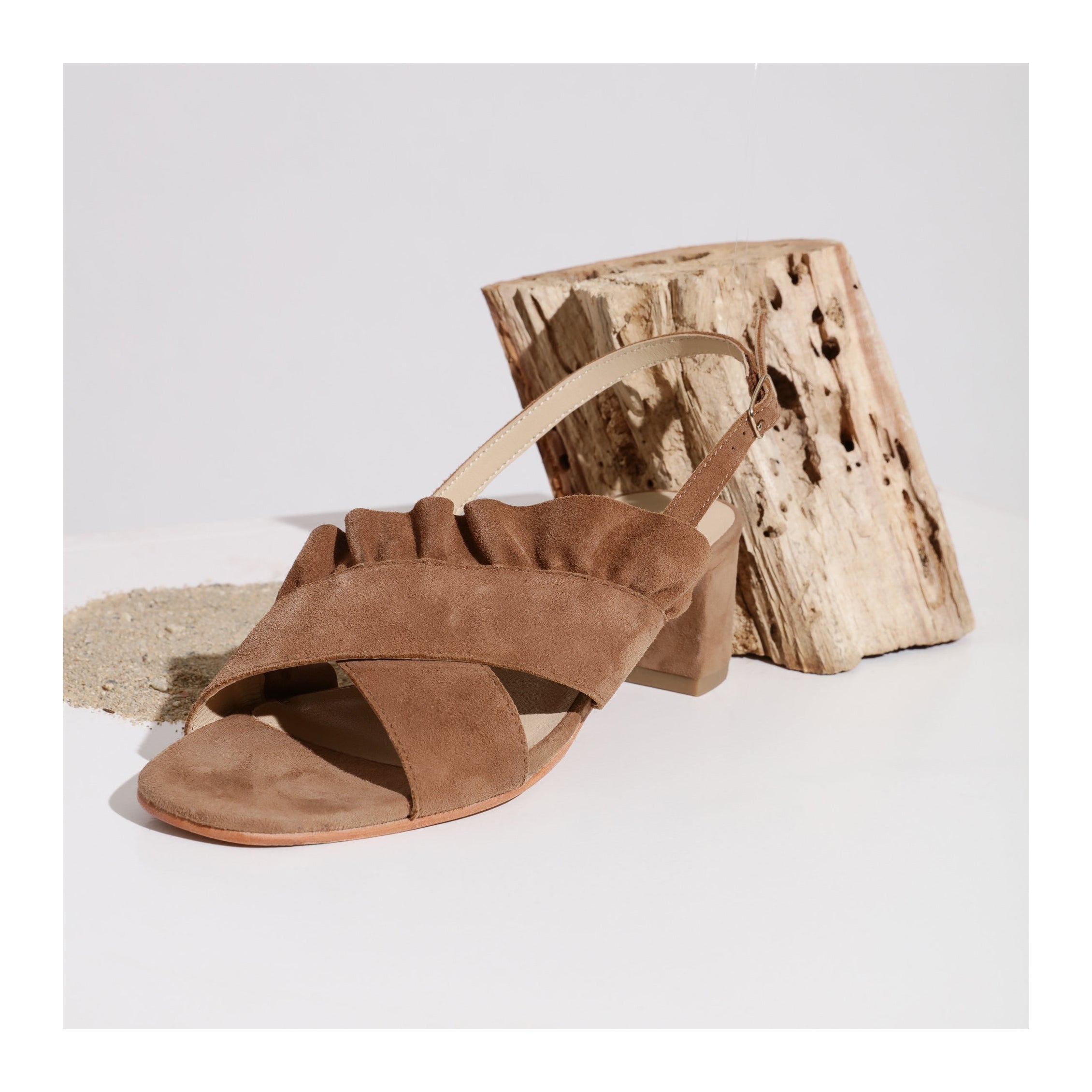 White Sun - Bena Heeled Sandals - Brown
