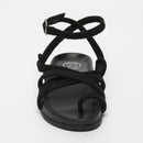 White Sun - Sandales Ava - Black Goat Suede - Black