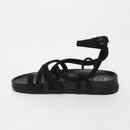 White Sun - Sandales Ava - Black Goat Suede - Black