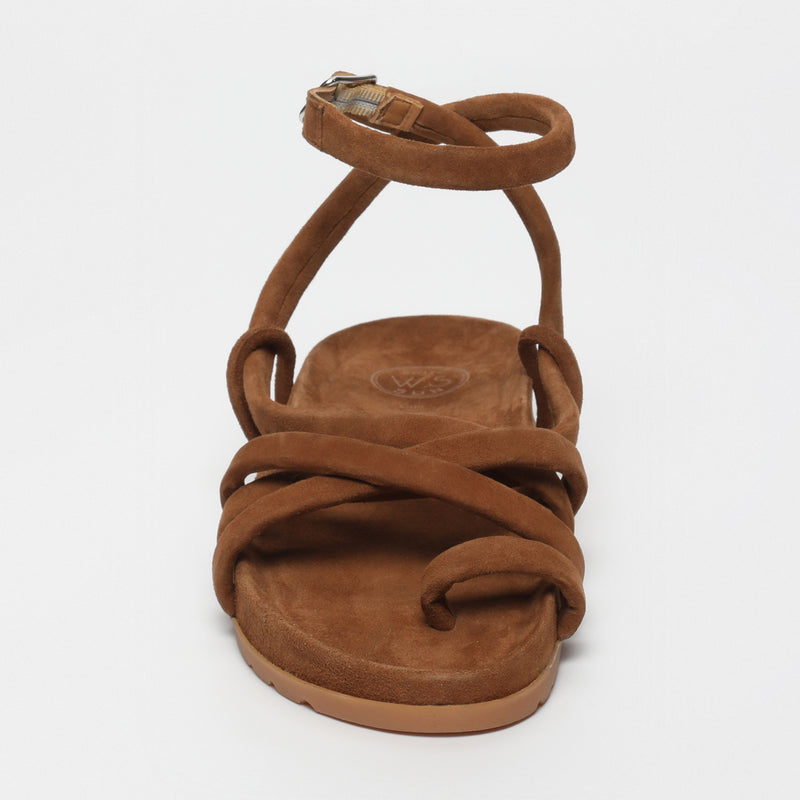 White Sun - Sandales Ava - Camel Goat Suede - Camel