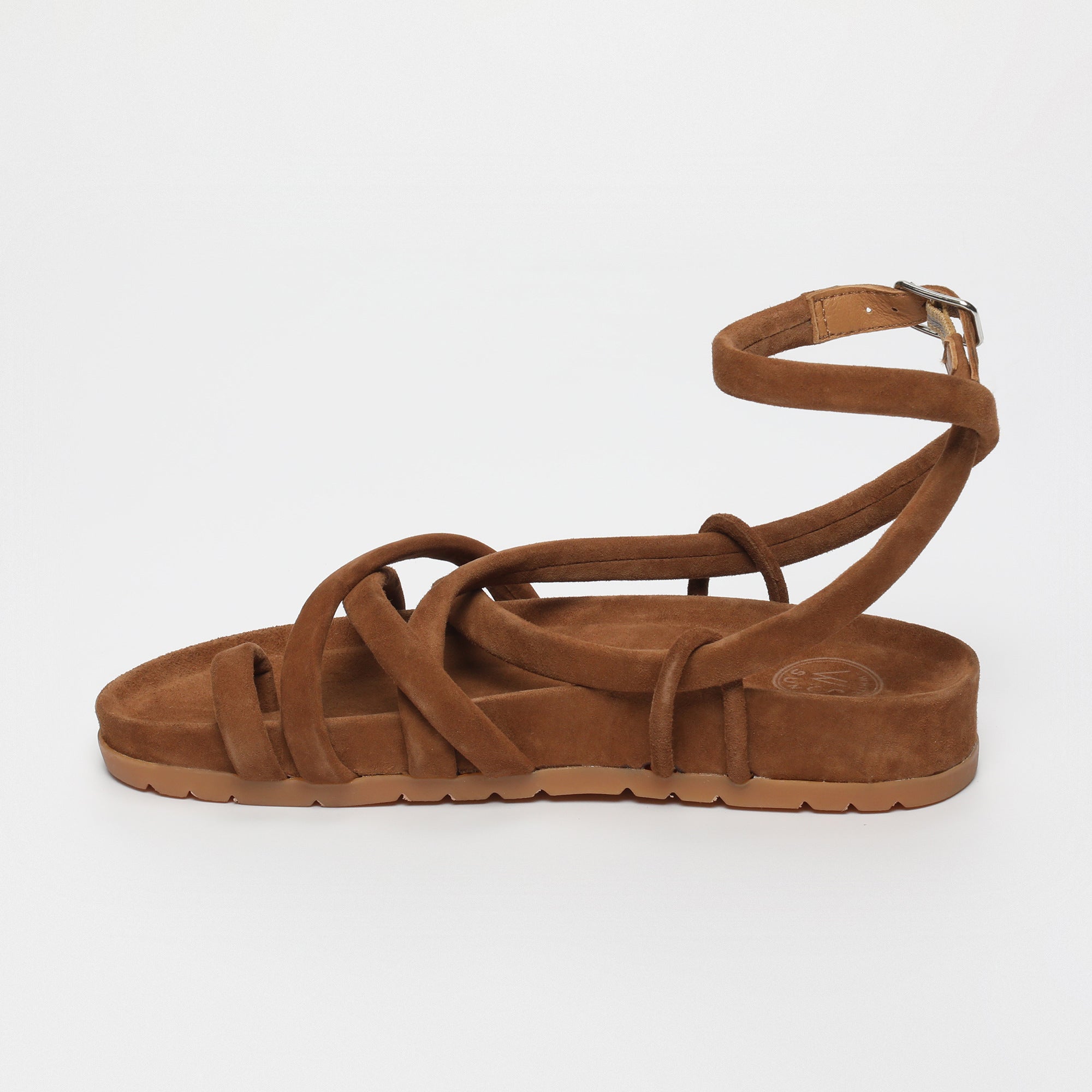 White Sun - Sandalias Ava - Ante de cabra camel - Camel