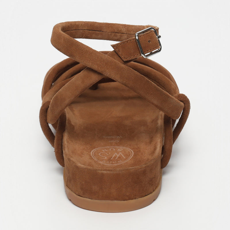 White Sun - Sandales Ava - Camel Goat Suede - Camel