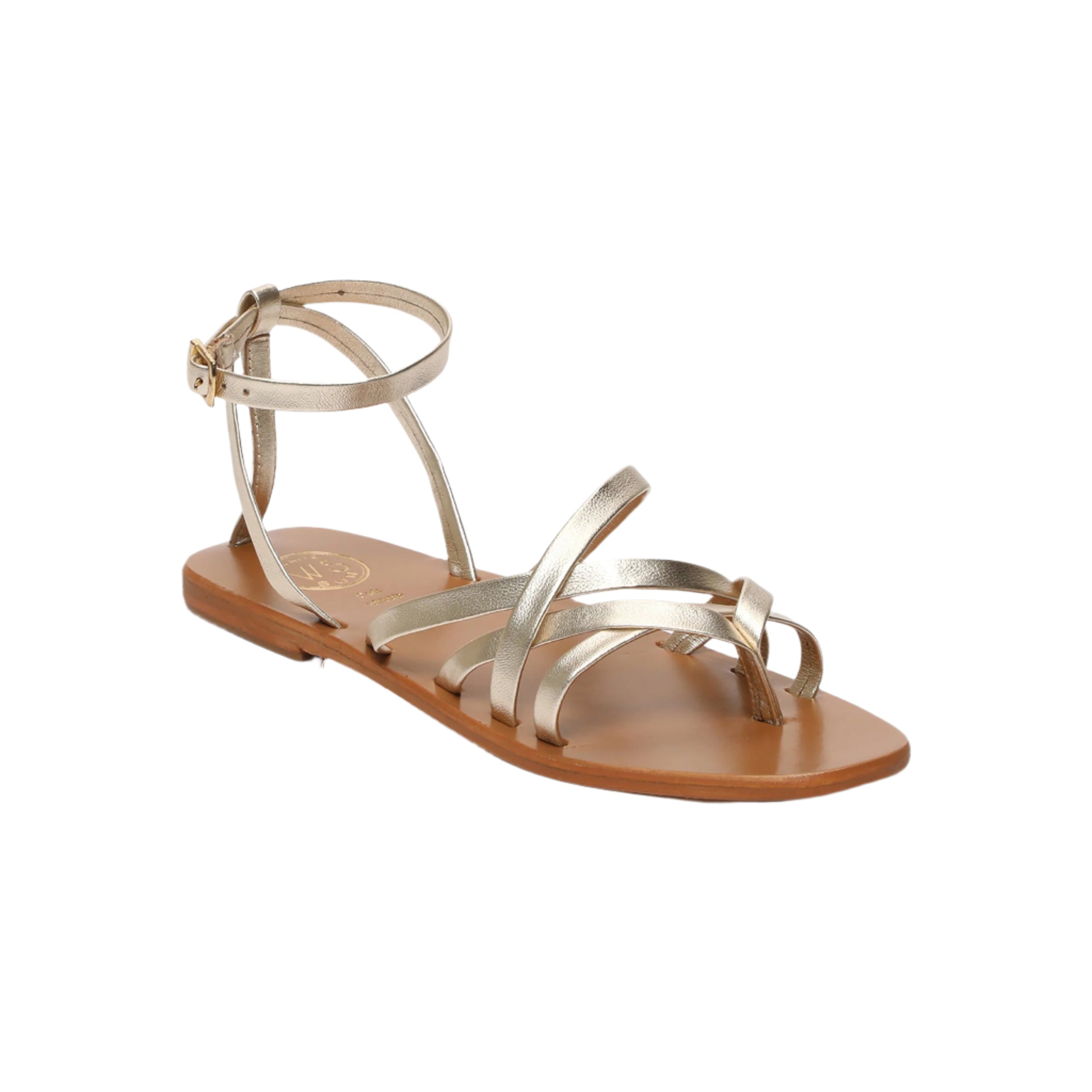 White Sun - Amelia Sandals - Platinium Metallic Nappa - Platinium