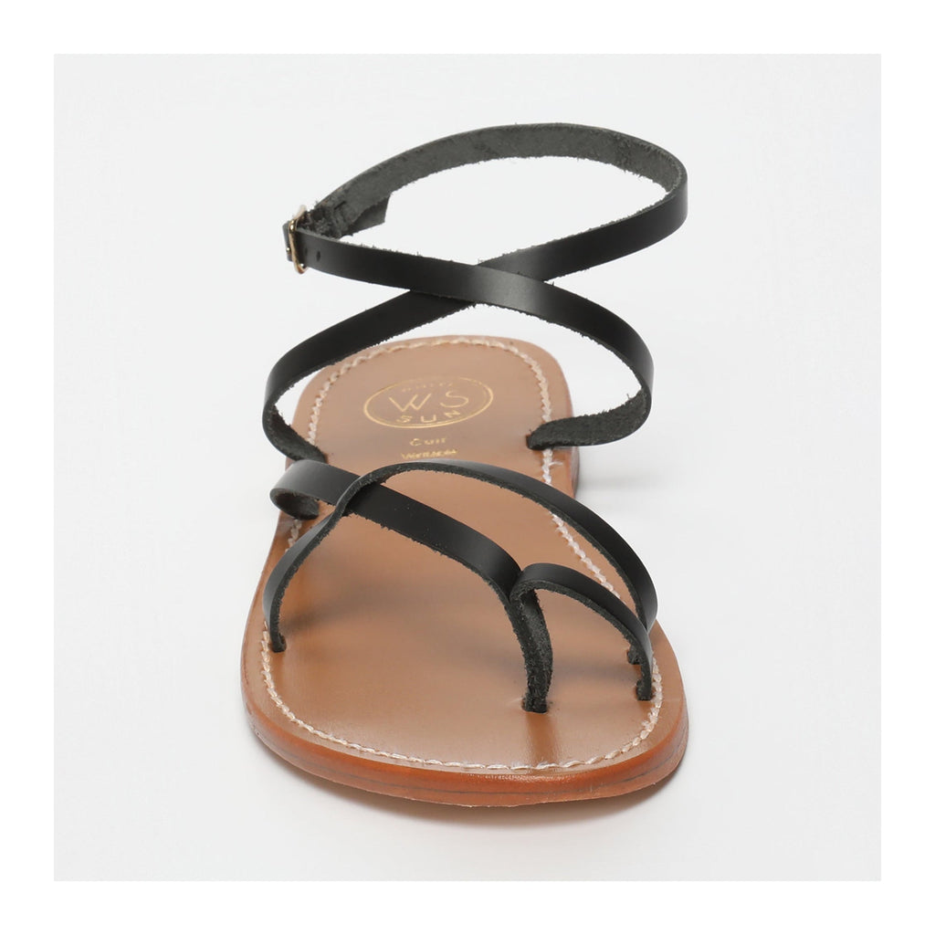 White Sun - Luna Sandals - Black Buff - Black