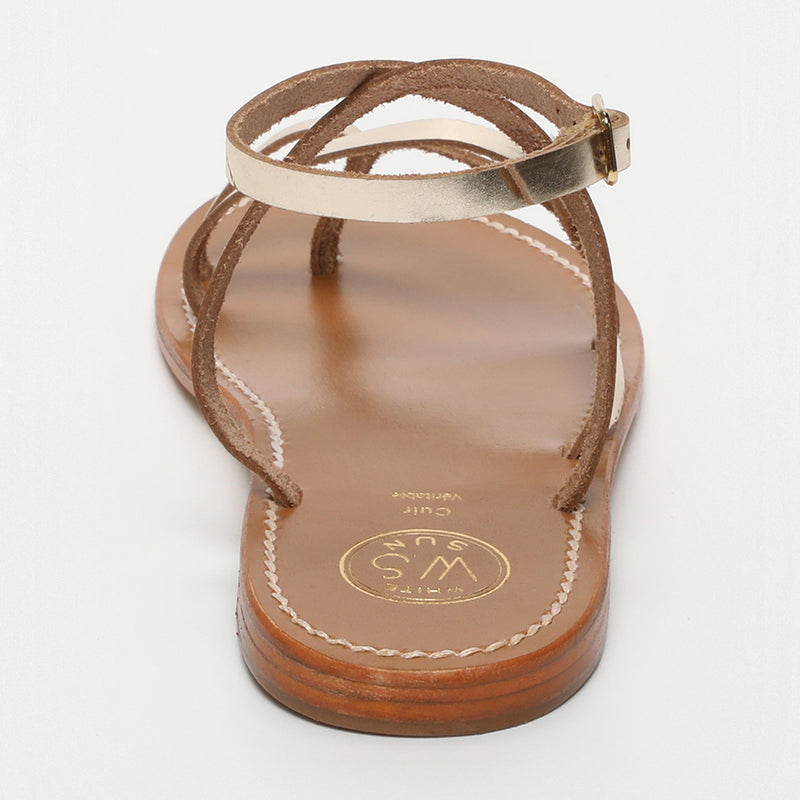 Sol Blanco - Sandalias Luna - Buff Dorado - Dorado