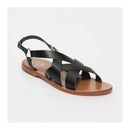 White Sun - Ella Sandals - Black Buff - Black