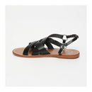 White Sun - Ella Sandals - Black Buff - Black
