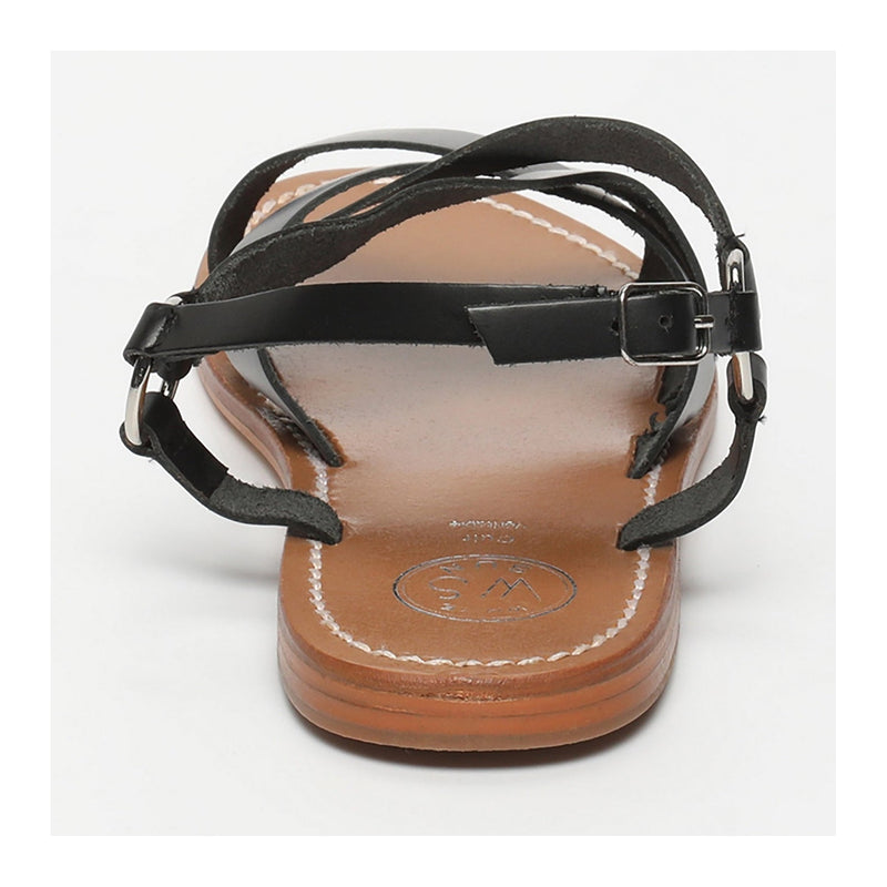 White Sun - Ella Sandals - Black Buff - Black