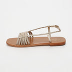 Mila Sandals - Platinium Metallic Nappa - Platinium