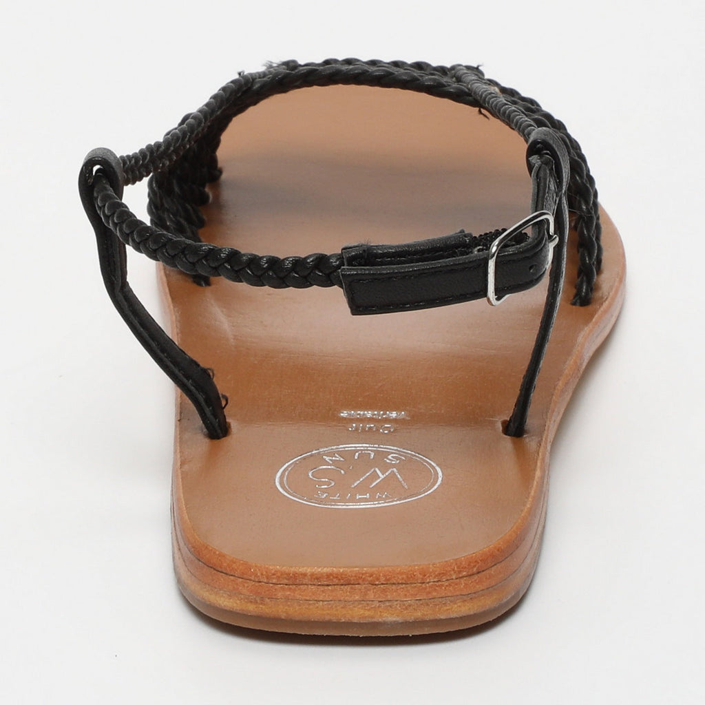 White Sun - Sandalias Mila - Black Sheep Nappa - Negro