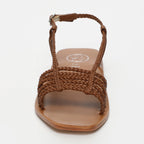 White Sun - Mila Sandals - Camel Sheep Nappa - Brown