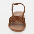 White Sun - Mila Sandals - Camel Sheep Nappa - Brown