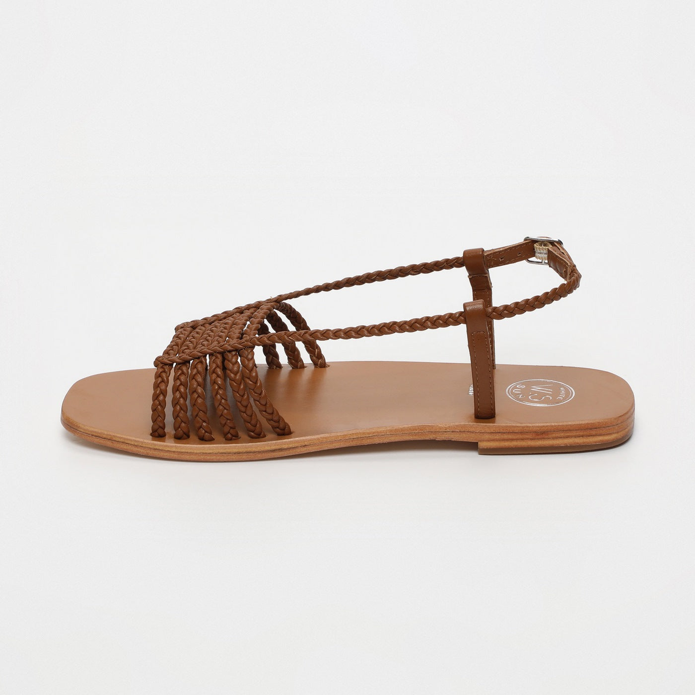 White Sun - Mila Sandals - Camel Sheep Nappa - Brown