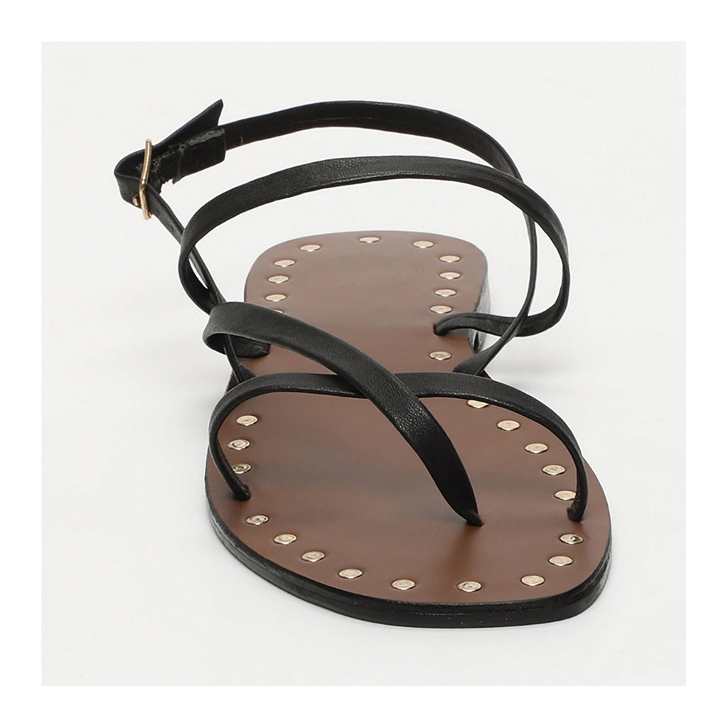 White Sun - Chloe Toe-Post Sandals - Black - Women