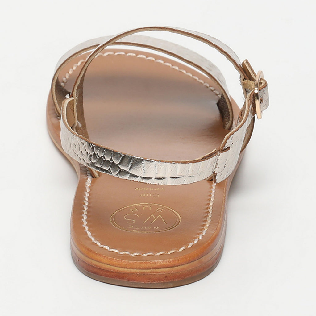Sandalias Diletta - Light Gold Croco