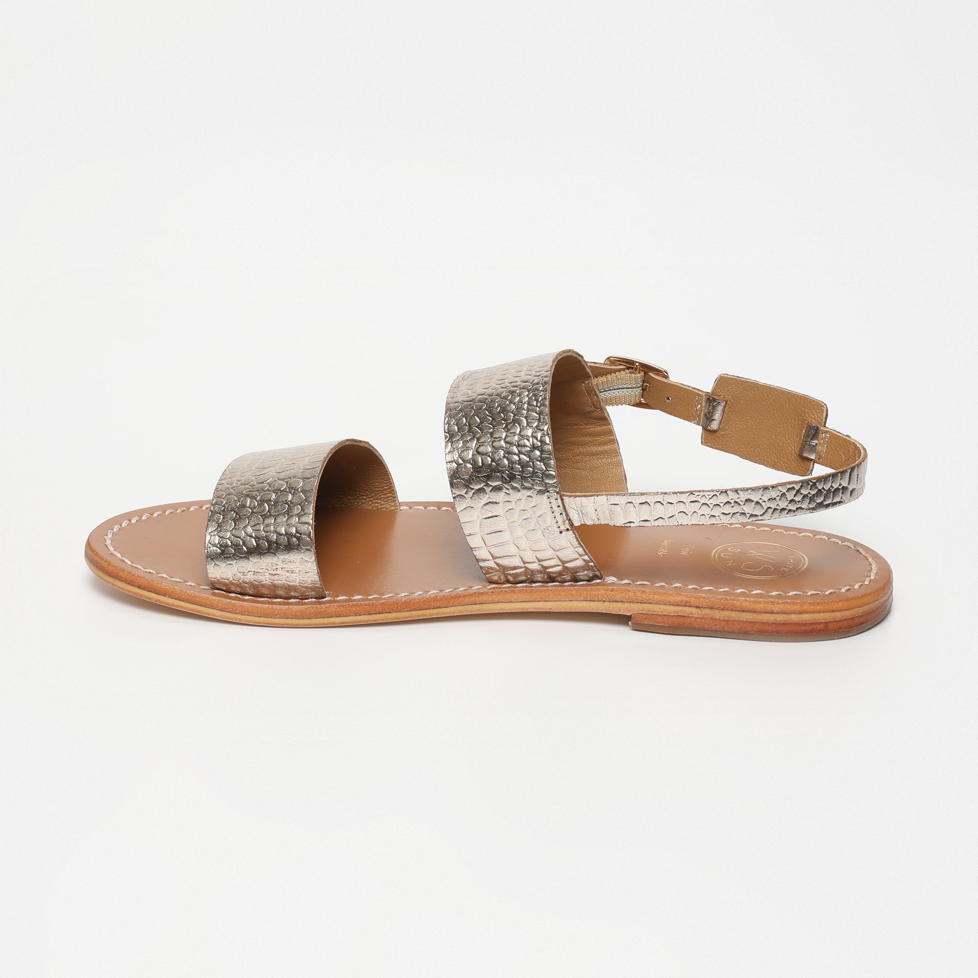 Sandales Diletta - Light Gold Croco