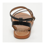 White Sun - Xigala Sandals - Black Croco Print Goat Leather - Black Croco