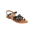 White Sun - Sandalias Rubra - Cuero de cabra negro con estampado de cocodrilo - Motivos