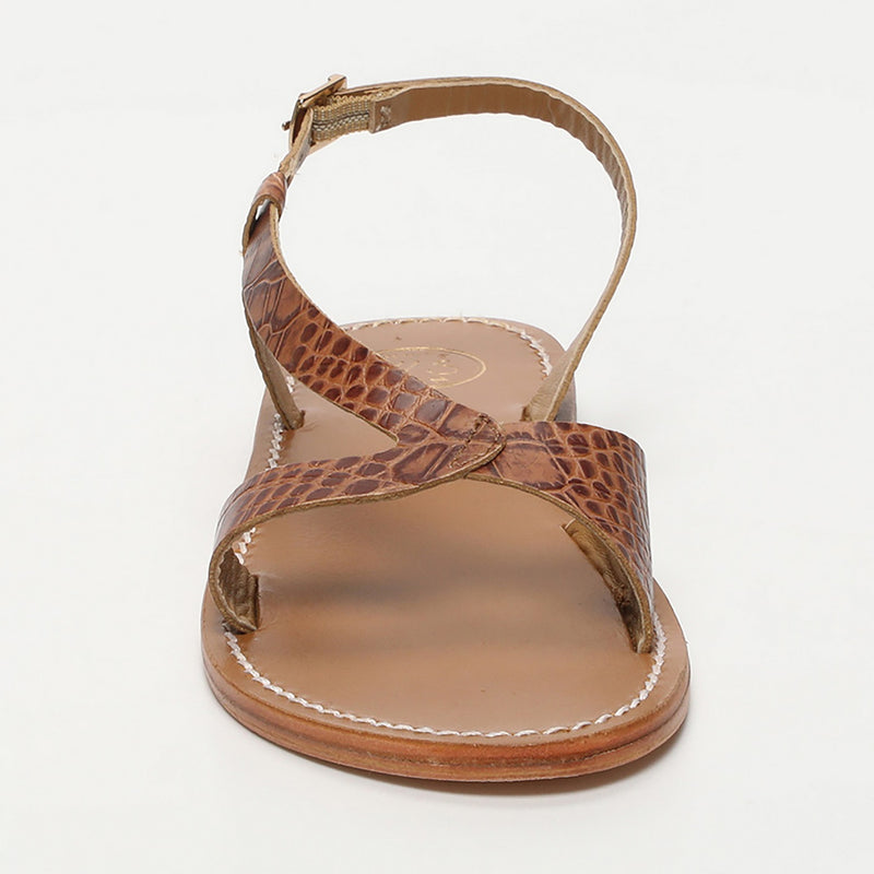 Sandalias Clairvistone - Camel Croco