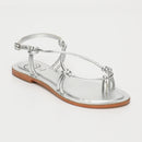 White Sun - Sandalias Planas Alimer - Plata