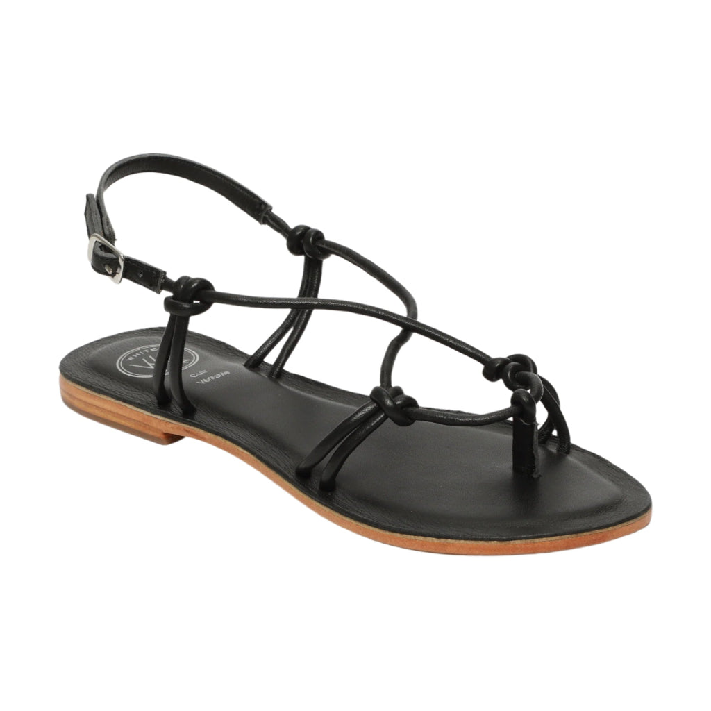 Sandales Alimer - Sheep Nappa Black (Spaghetti) - Noir
