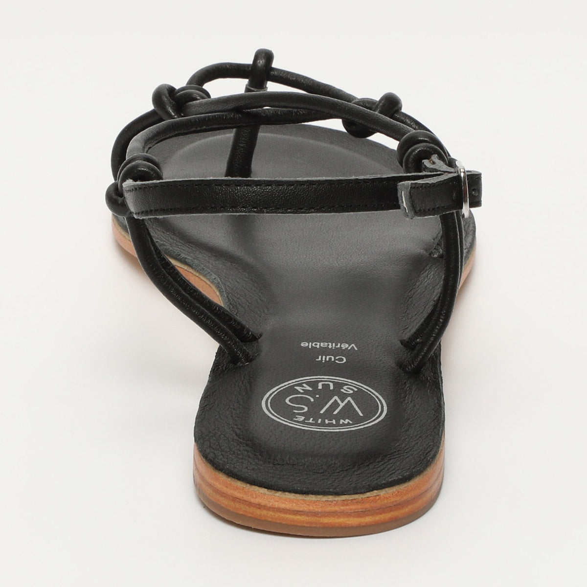 Sandales Alimer - Sheep Nappa Black (Spaghetti) - Noir