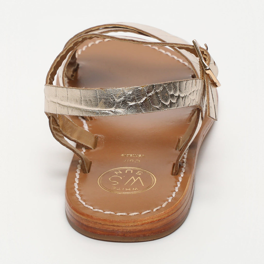 Sandalias Eneya - Light Gold Croco