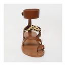 White Sun - Sandalias Mazda Entre-Doigts - Camel Y Leopardo - Mujer