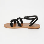 White Sun - Sandalias Thuja - Ante de cabra negro - Negro