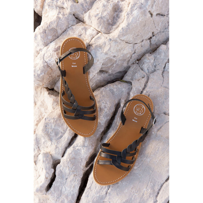 White Sun - Sandales Satyre - Black Buff - Black