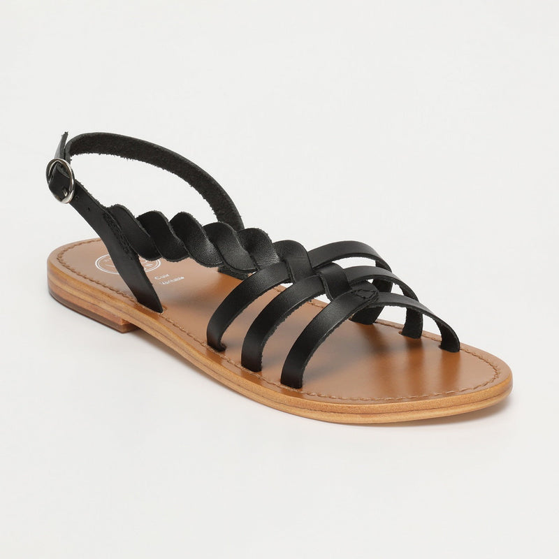 White Sun - Sandalias Satyr - Black Buff - Negro