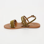 Bacis Sandals - Olive+Gold