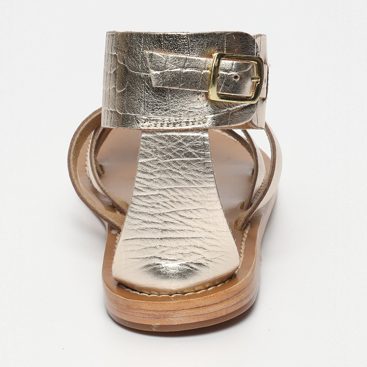 Manoa Sandals - Light Gold Croco