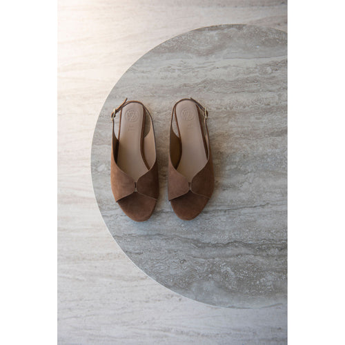 White Sun - Sandales Charly - Camel Goat Suede - Camel