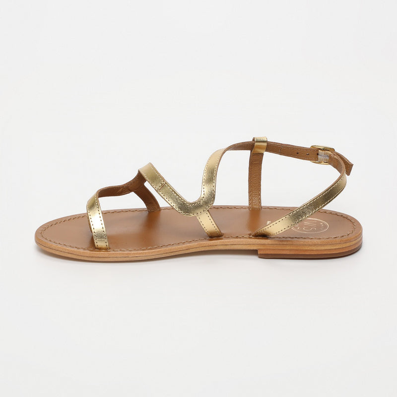 White Sun - Sandales Hoani - Goat Dark Gold - Doré