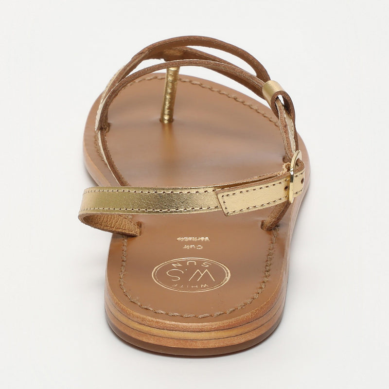 White Sun - Sandales Hoani - Goat Dark Gold - Doré