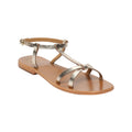 White Sun - Ava Sandals - Light Gold Croco Print Goat - Light Gold Croco