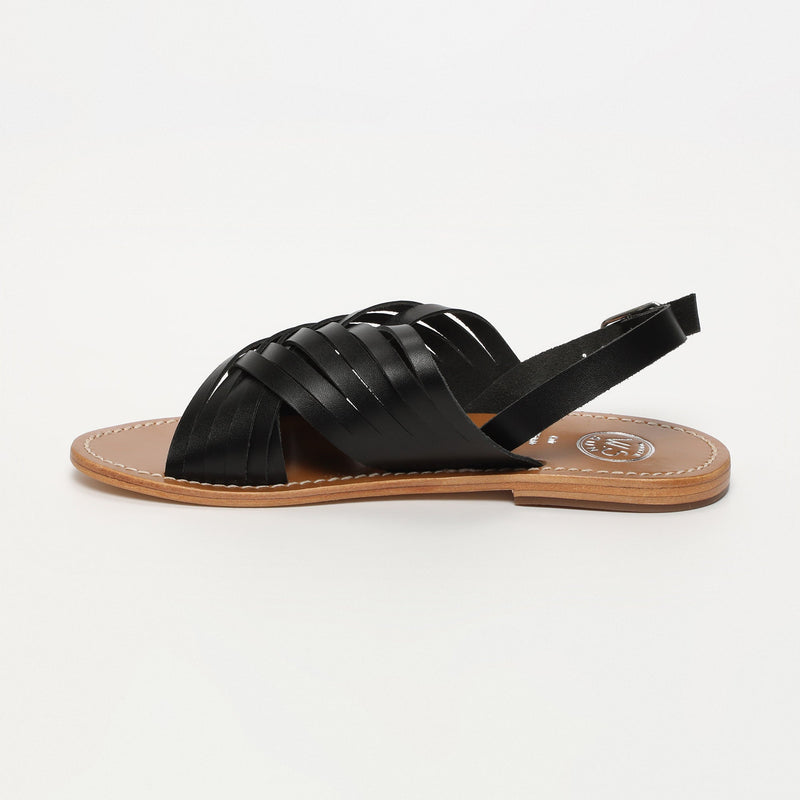 White Sun - Sandales Trinity - Black Buff - Black