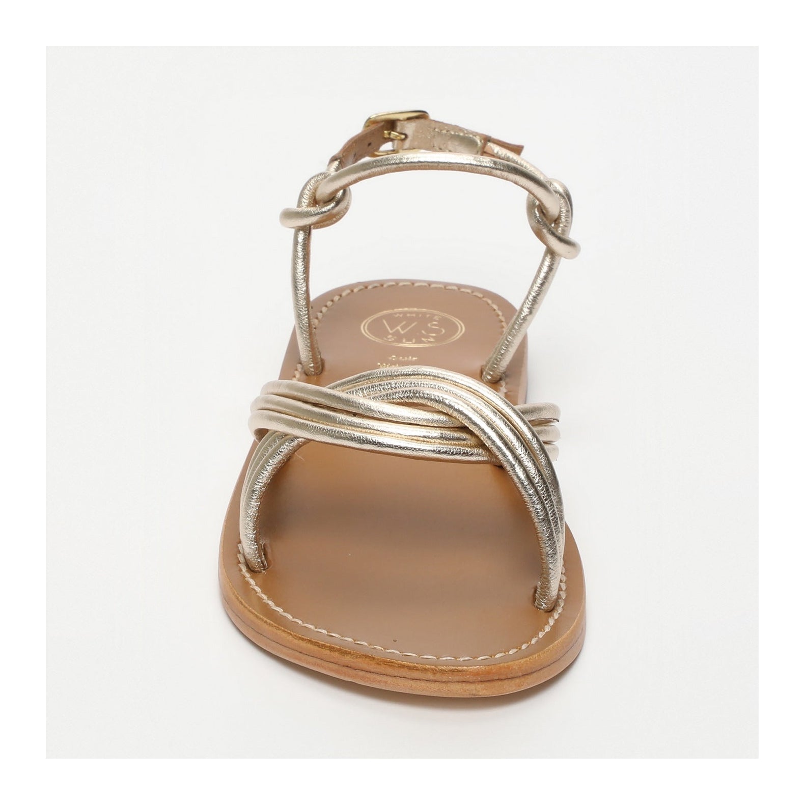 White Sun - Tia Sandals - Gold Goat Leather - Gold