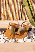 White Sun - Teyana Sandals - Dark Gold Buff - Gold