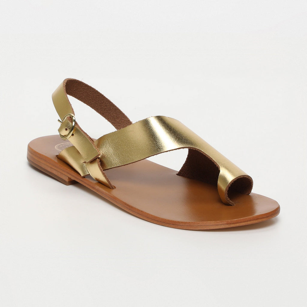 White Sun - Teyana Sandals - Dark Gold Buff - Gold