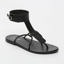 White Sun - Sandalias Babithra - Cuero de cabra negro - Negro