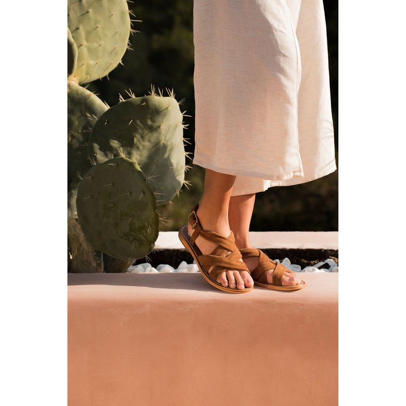 Sol Blanco - Sandalias Banita - Ante Cabra Camel - Camel
