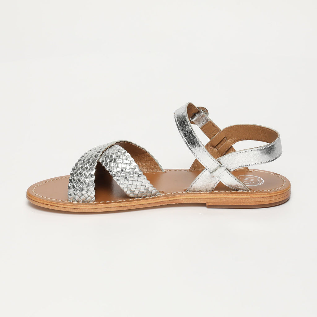 Sandalias Bharavi - Silver Goat Leather - Silver