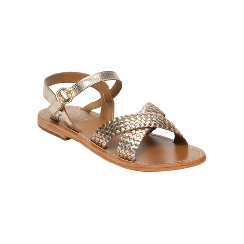 White Sun - Sandales Bharavi - Gold Goat Leather  - Gold