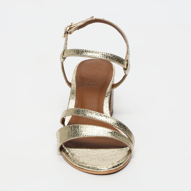 Darshika Sandals – Gold Crackle