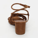 White Sun - Sandales Talon Deekshitha - Camel Goat Suede - Camel