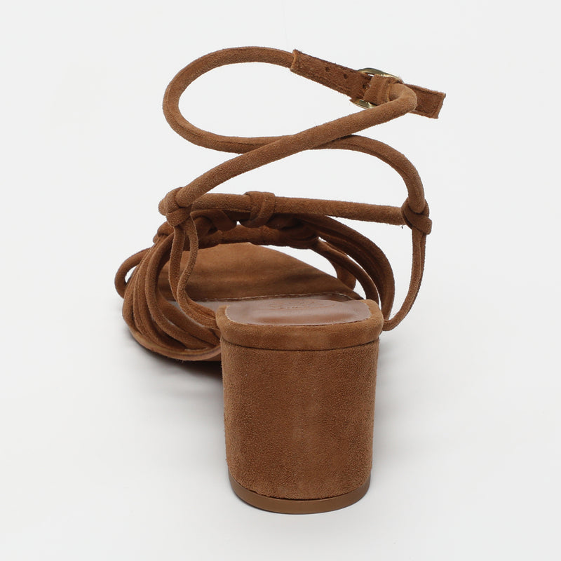 White Sun - Sandales Talon Deekshitha - Camel Goat Suede - Camel